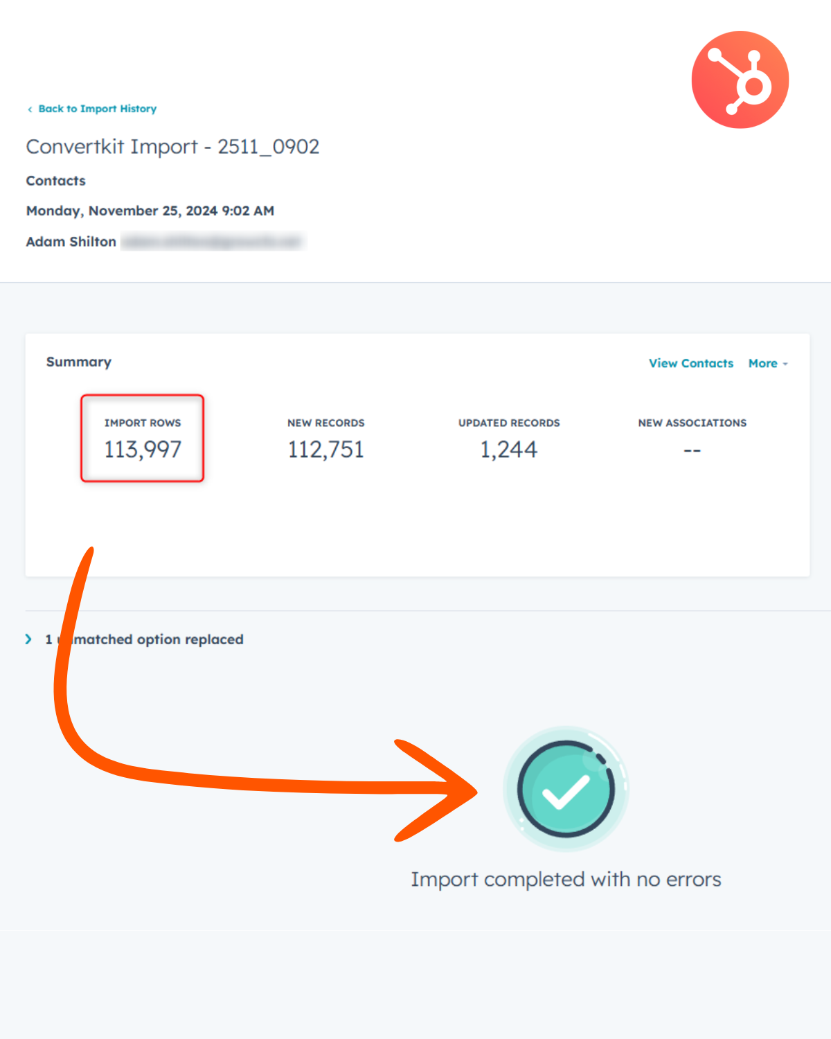 114k records - No errors 114k records - No errors
